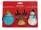 Cookie Cutter Set - 3pc - Christmas Bauble, Reindeer, Snowman