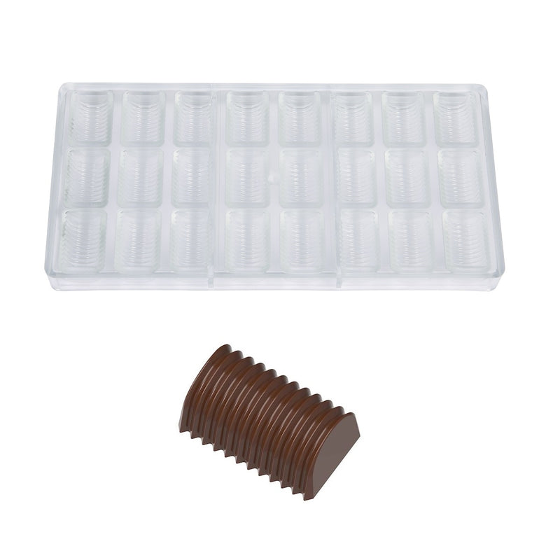 Chocolate Mould - Buche Pleated - Polycarbonate