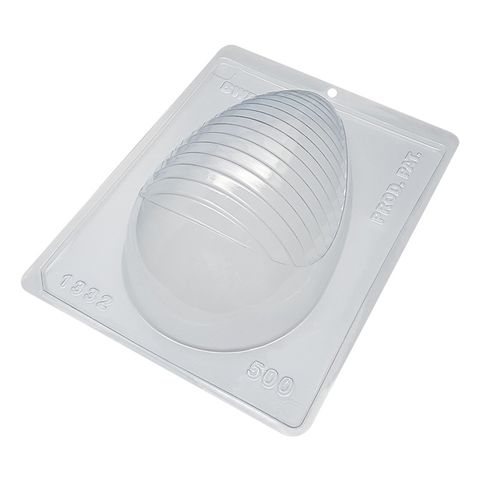 Chocolate Mould - Striped Easter Egg 500g - 3 Piece Mould