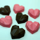 Chocolate Mould - Small Geo Hearts - 3 Piece Mould