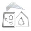 Gingerbread House Baking Set - 7 piece cutter & piping bags
