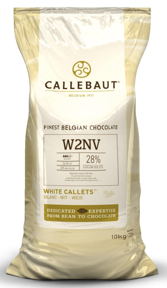 Callebaut White Couverture Chocolate Callets (Melts) 29.5% - 10kg BULK - BY SPECIAL ORDER