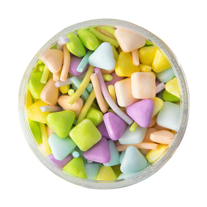 Sprinkle Mix - Matt Pastel Trio 65g (Squares & Triangles)