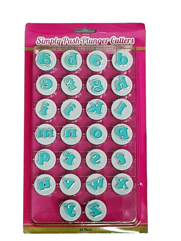 Mini Lower Case Alphabet Simply Push Plunger Cutters