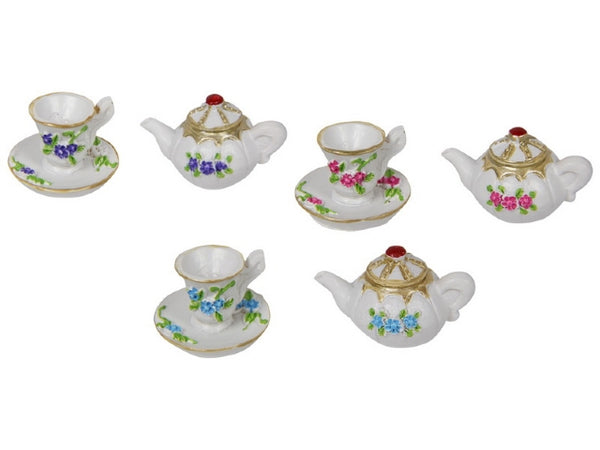 Miniature Tea Cup/Teapot 3pc - Cake Ornament Non Edible