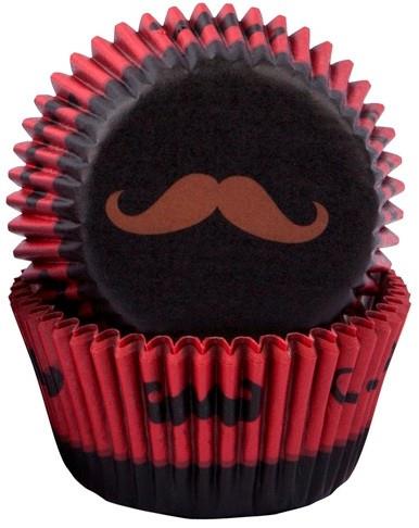 Cupcake Cases - Moustache 50pk