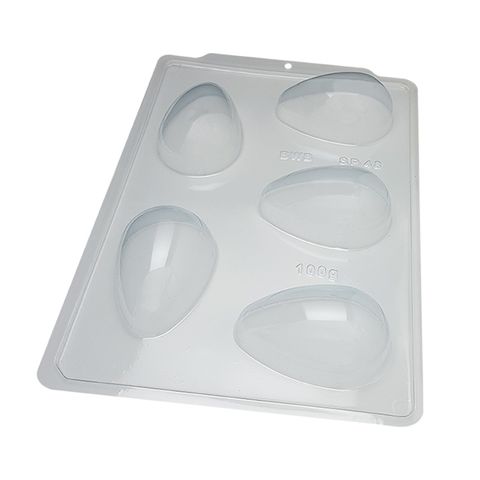 Chocolate Mould - Smooth Easter Egg 100g - 3 Piece Mould