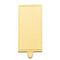 Rectangle Cardboard Cake Board - 5.5cm x 12cm Gold Dessert Board with Tab