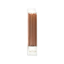 Candles:  Rose Gold 12cm Tall Candles - 12pk