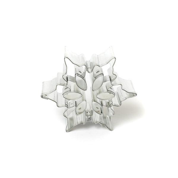 Snowflake 3D Cookie Cutter - 3 inch with cutouts