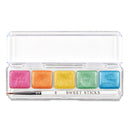 Rainbow Mini Paint Palette - Edible Art Metallic Water Activated Food Paint Mini Palette - By Sweet Sticks