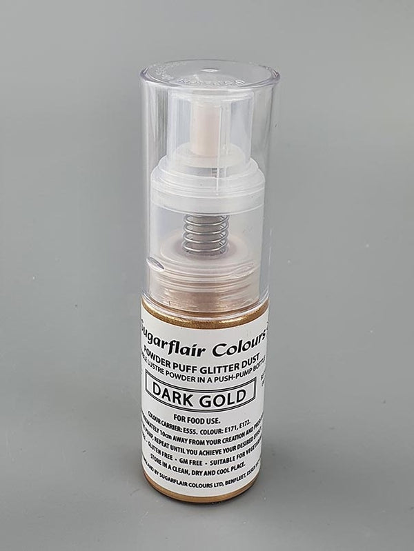 Dark Gold Powder Puff Glitter Pump