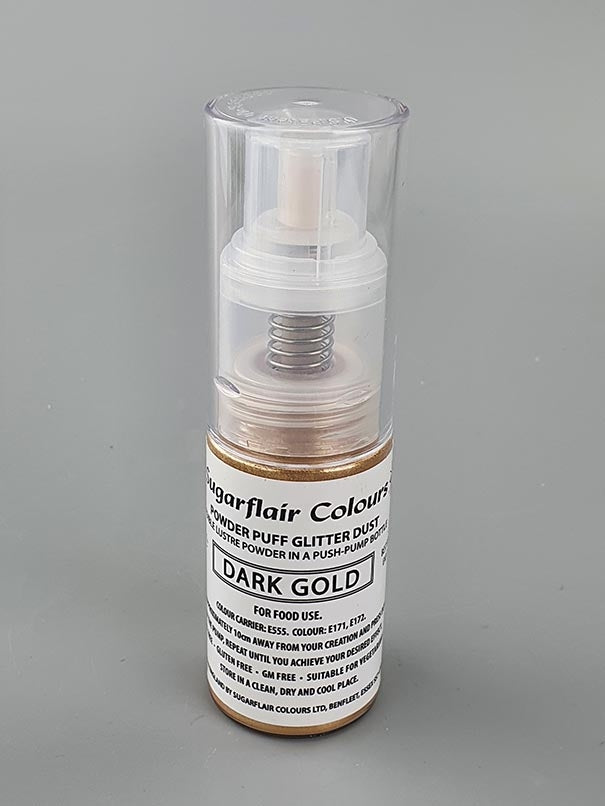 Dark Gold Powder Puff Glitter Pump