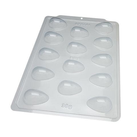 Chocolate Mould - Smooth Easter Egg 30g - 3 Piece Mould